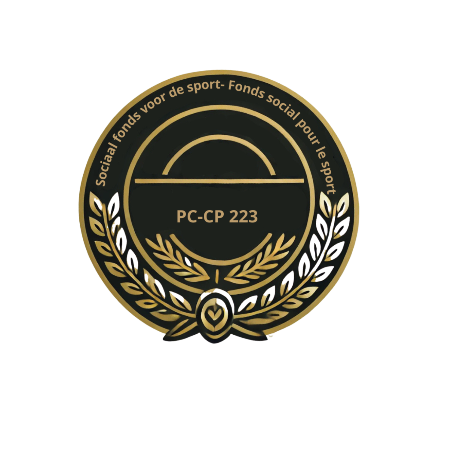 Het gouden logo van het Sociaal Fonds