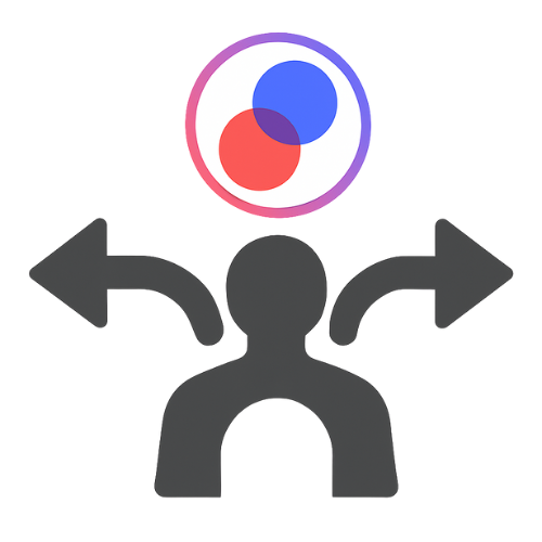 Een persoon die voor 2 pijlen staat met het Athlete360 logo middenin.